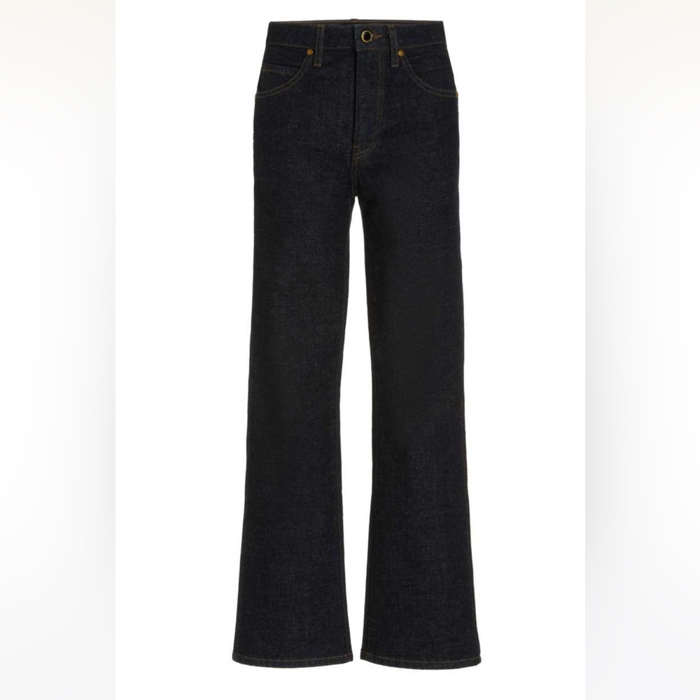 New Khaite Vivian Stretch High-Rise Cropped Bootcut Jeans sz 26
